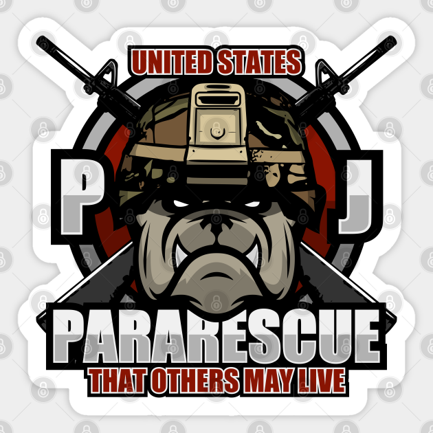 PJ Pararescue Air Force Pararescue Jumper Sticker TeePublic